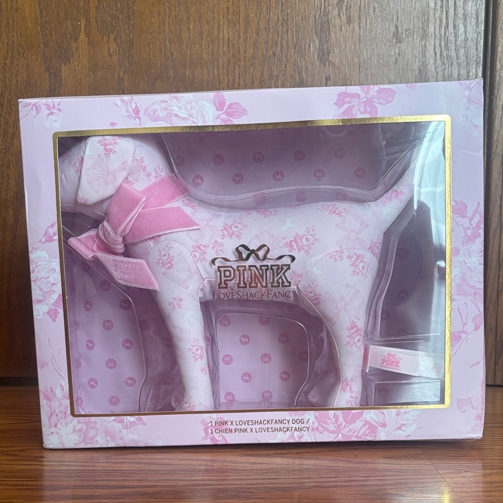 Victoria’s Secret PINK x LoveShackFancy collaboration dog